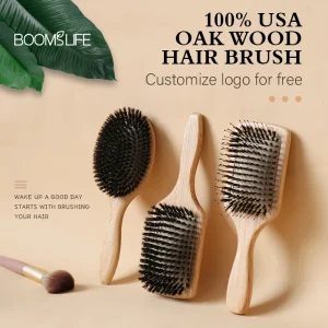 Boar Bristle Wooden Hair Brush