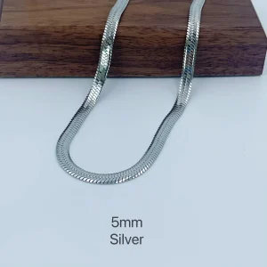 Gold Tone Herringbone Necklace Chain