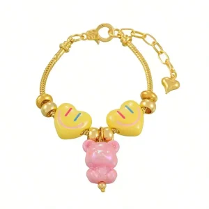 Trendy Resin Heart Wrist Bracelet