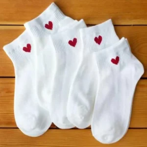 Cute Heart Pattern Ankle Socks