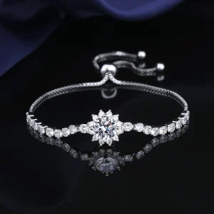 Sparkling Moissanite Sunflower Jewelry Gift